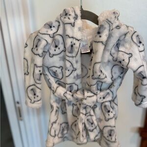 Adorable Bear Print Kids Pajama Robe